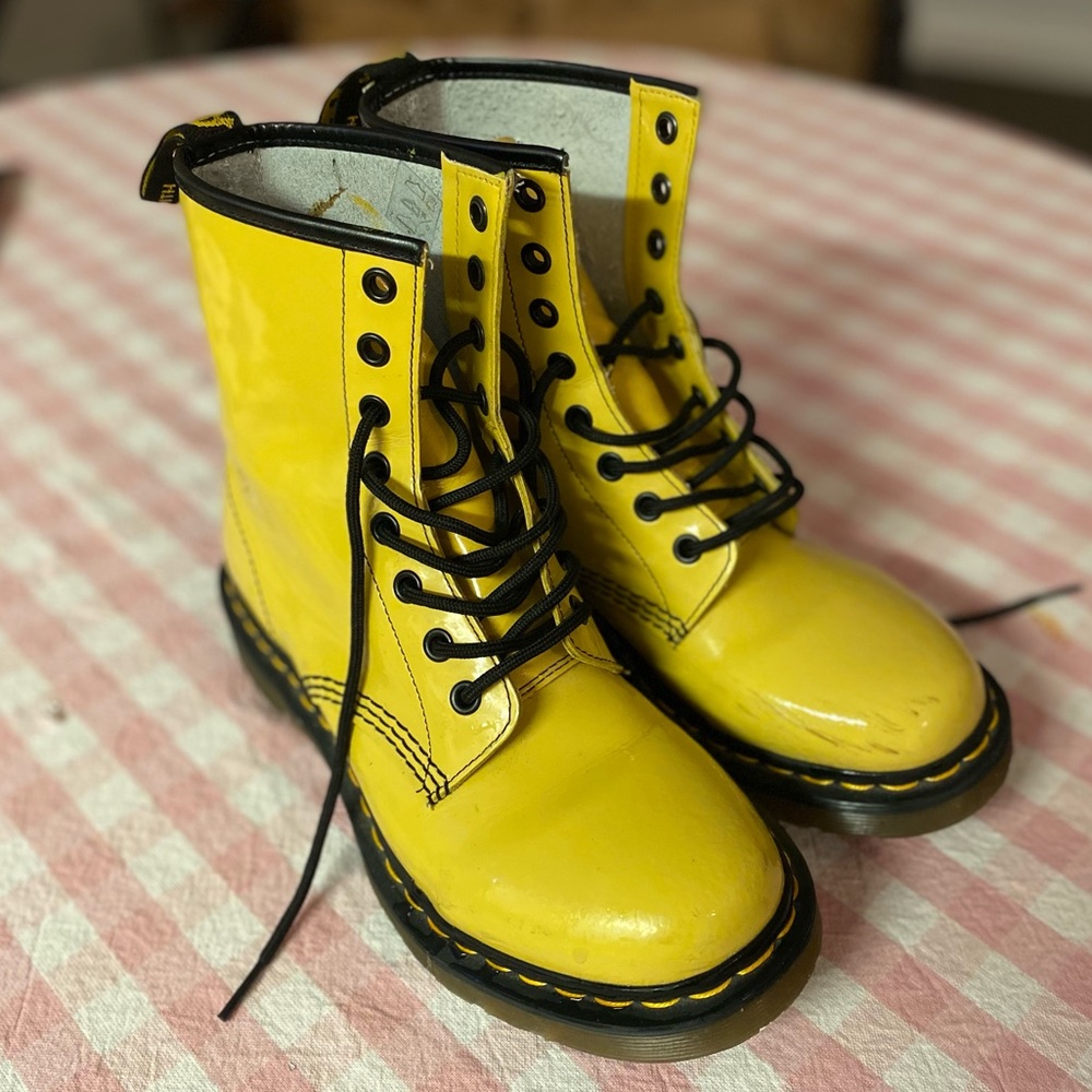 Yellow Doc Martens Size 8